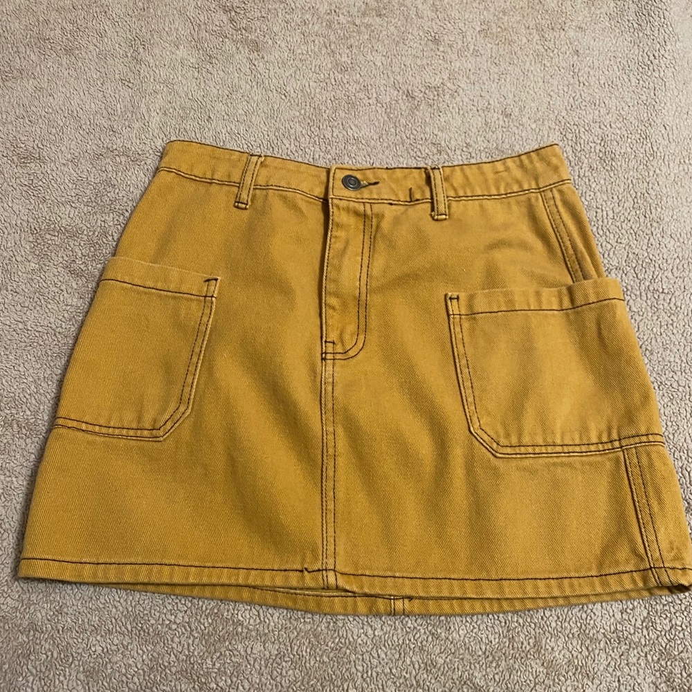 yellow forever 21 skirt